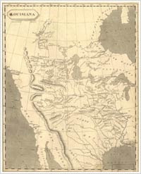 1805 Map of Louisiana by Samuel Lewis; courtesy the Library of Congress