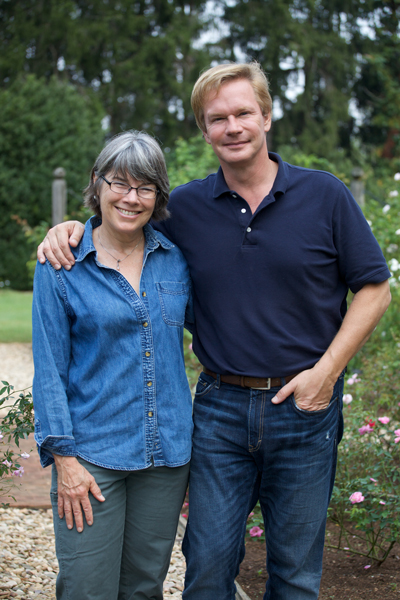P. Allen Smith (right) with Peggy Cornett, Curator of Plants at Monticello