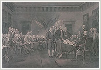 Engraving after John Trumbull's Declaration of Independence