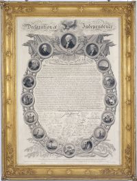 Engraving of the Declaration by John Binns, 1819. Thomas Jefferson Foundation.