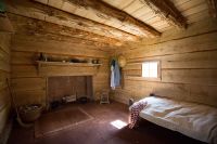 Interior of the recreated Hemmings Cabin