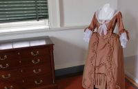 Dress depicting the type Martha Wayles Jefferson might have worn.