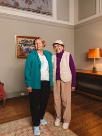 Cousins Ruth Johnson and Velma Williams in the Parlor of Kenwood