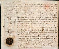 Jefferson''s drawing of a ''maccaroni'' machine with notes