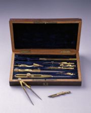 Drawing Instruments with Mahogany Case. Thomas Jefferson Foundation, Inc