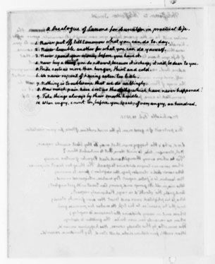 Jefferson''s Decalogue of Canons (Library of Congress)