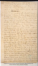 John H. Cocke's Account of the Central College Corner Stone Laying, 5-6 October 1817 (click to enlarge)