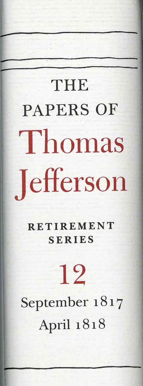 Detail from spine of Volume 12, Retirement Series