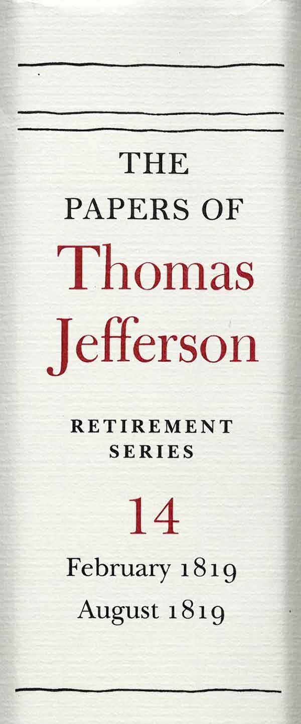 Detail from spine of Volume 14, Retirement Series