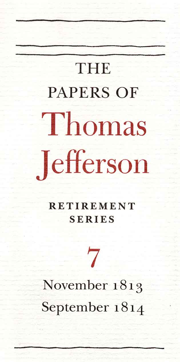 Detail from spine of Volume 7, Retirement Series