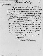James W. Wallace's letter to Thomas Jefferson with Impressions of a Mammoth Tooth, 17 October 1817 (click to enlarge)