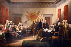 The Declaration of Independence by John Trumbull; image courtesy Architect of the Capitol